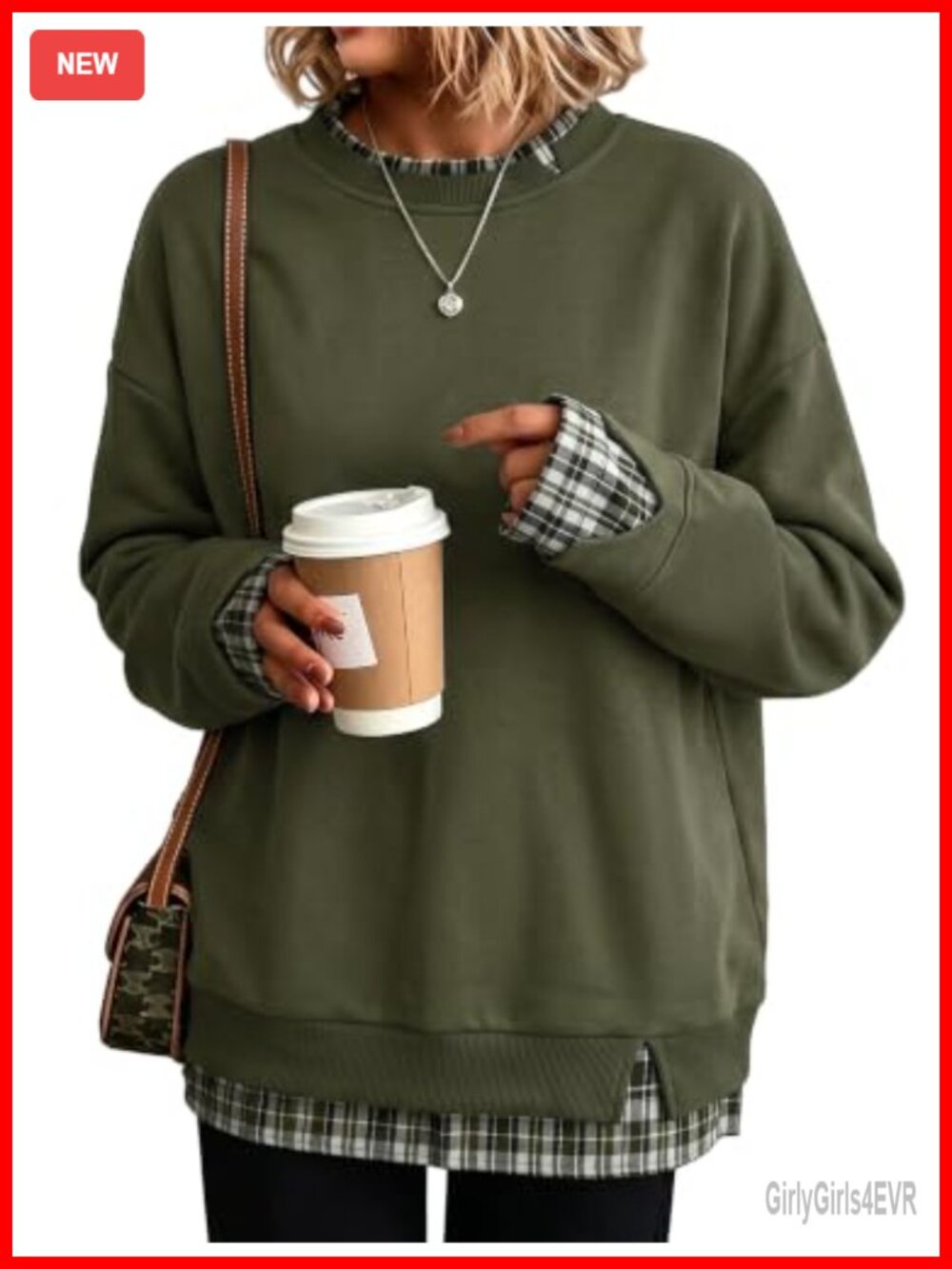 Womens Long Sleeve Pullover Sweatshirt Casual Loose Fit Tunic Top Fall Winter